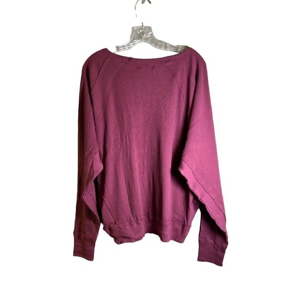 Nwt Free People "Santa Clara" Women's Thermal Top Mulberry Size M - Picture 5 of 11